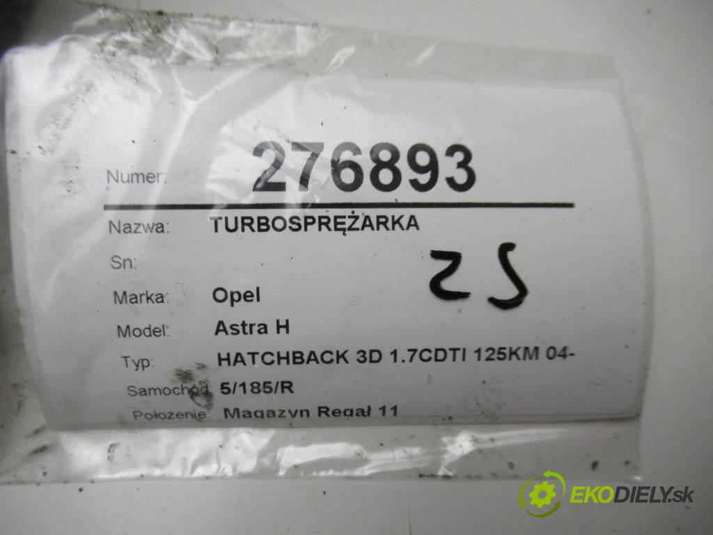 Opel Astra H  2008 81 kW HATCHBACK 3D 1.7CDTI 125KM 04-14 1700 Turbodúchadlo,turbo 898102-3711 (Turbodúchadlá (kompletné))