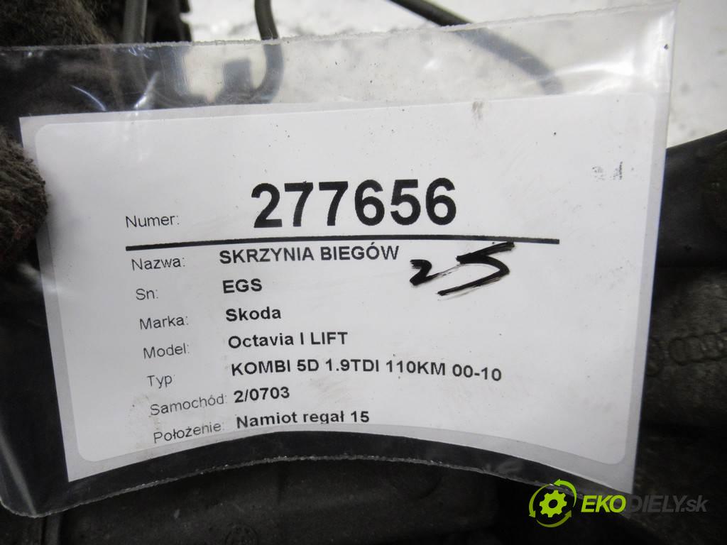 Skoda Octavia I LIFT  2002 81 kW KOMBI 5D 1.9TDI 110KM 00-10 1900 Prevodovka - EGS (Prevodovky)