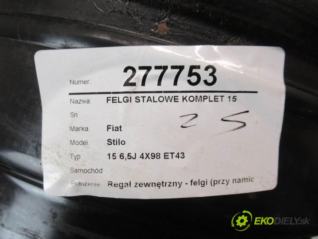 Fiat Stilo    15 6,5J 4X98 ET43  disky plechové - 15  (Plechové)