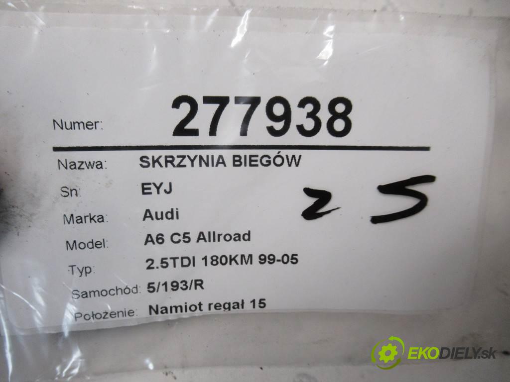 Audi A6 C5 Allroad  2004 132 kW 2.5TDI 180KM 99-05 2500 Prevodovka - EYJ (Prevodovky)
