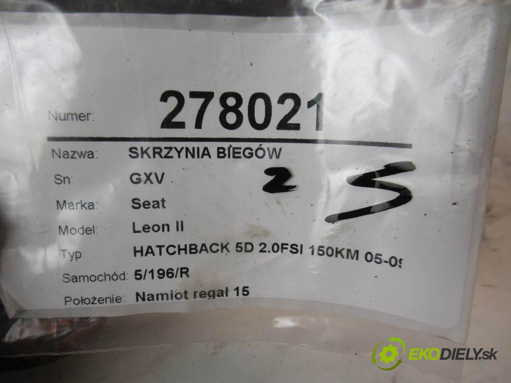 Seat Leon II  2005 110 kW HATCHBACK 5D 2.0FSI 150KM 05-09 2000 Prevodovka - GXV (Prevodovky)