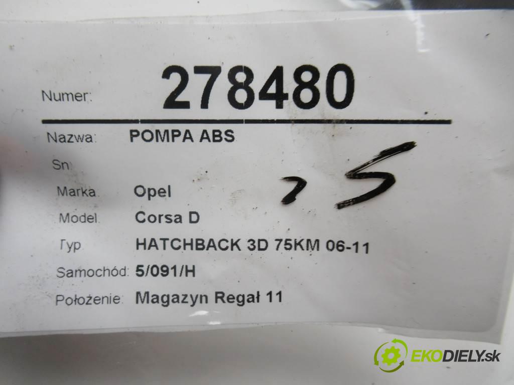 Opel Corsa D   2007 55 kW HATCHBACK 3D 75KM 06-11 1200 Pumpa ABS 13277812 (Pumpy ABS)