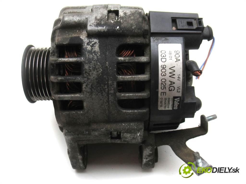 Volkswagen Polo IV 9N  2002 47 kW HATCHBACK 5D 1.2B 64KM 01-09 1200 Alternátor 03D903025E (Alternátory)