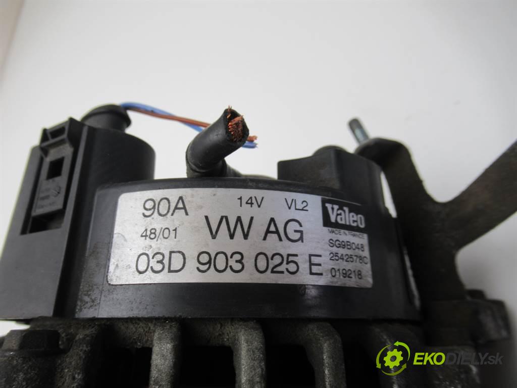 Volkswagen Polo IV 9N  2002 47 kW HATCHBACK 5D 1.2B 64KM 01-09 1200 Alternátor 03D903025E (Alternátory)
