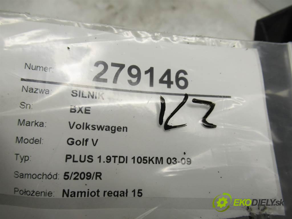 Volkswagen Golf V  2008 77KW PLUS 1.9TDI 105KM 03-09 1900 motor BXE (Motory (kompletní))
