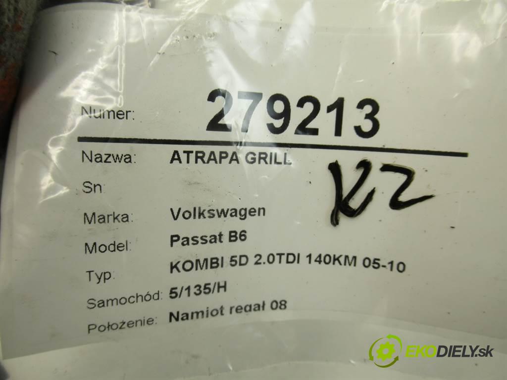 Volkswagen Passat B6  2007 103 kW KOMBI 5D 2.0TDI 140KM 05-10 2000 Mriežka maska 3C0853651D (Mriežky, masky)