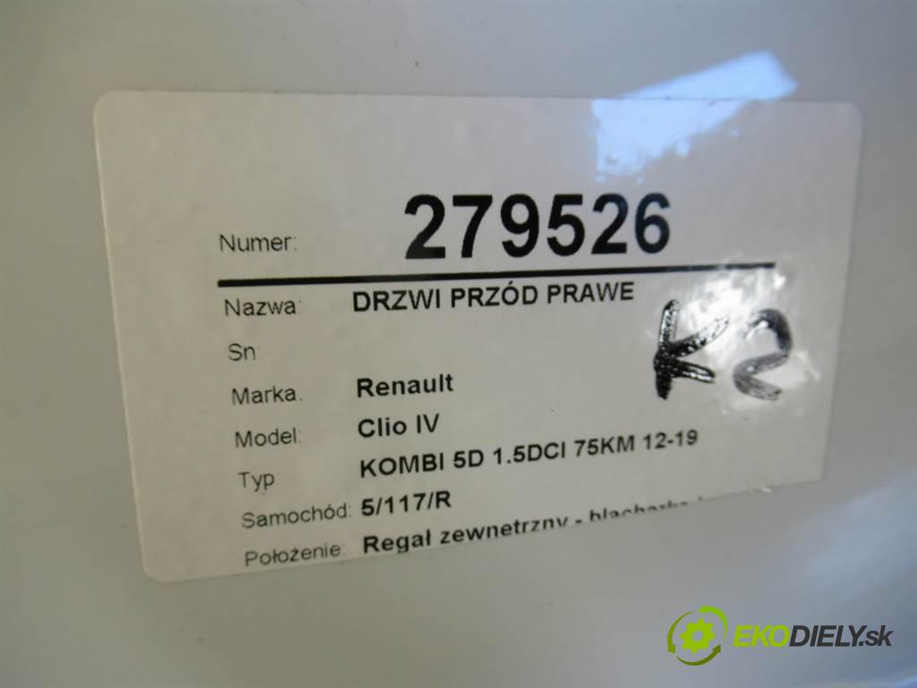 Renault Clio IV  2017 55KW KOMBI 5D 1.5DCI 75KM 12-19 1500 dveře přední část pravé