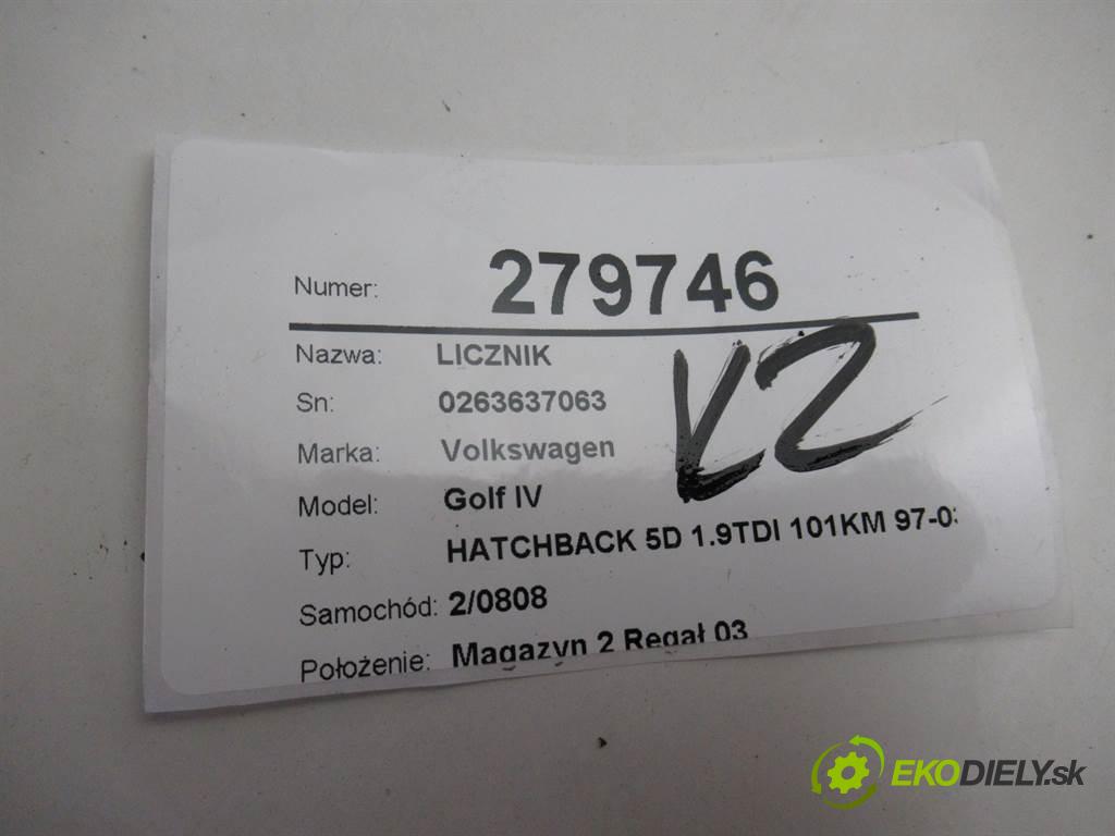 Volkswagen Golf IV  2000 74 kW HATCHBACK 5D 1.9TDI 101KM 97-03 1900 Prístrojovka 1J0920826C (Prístrojové dosky, displeje)