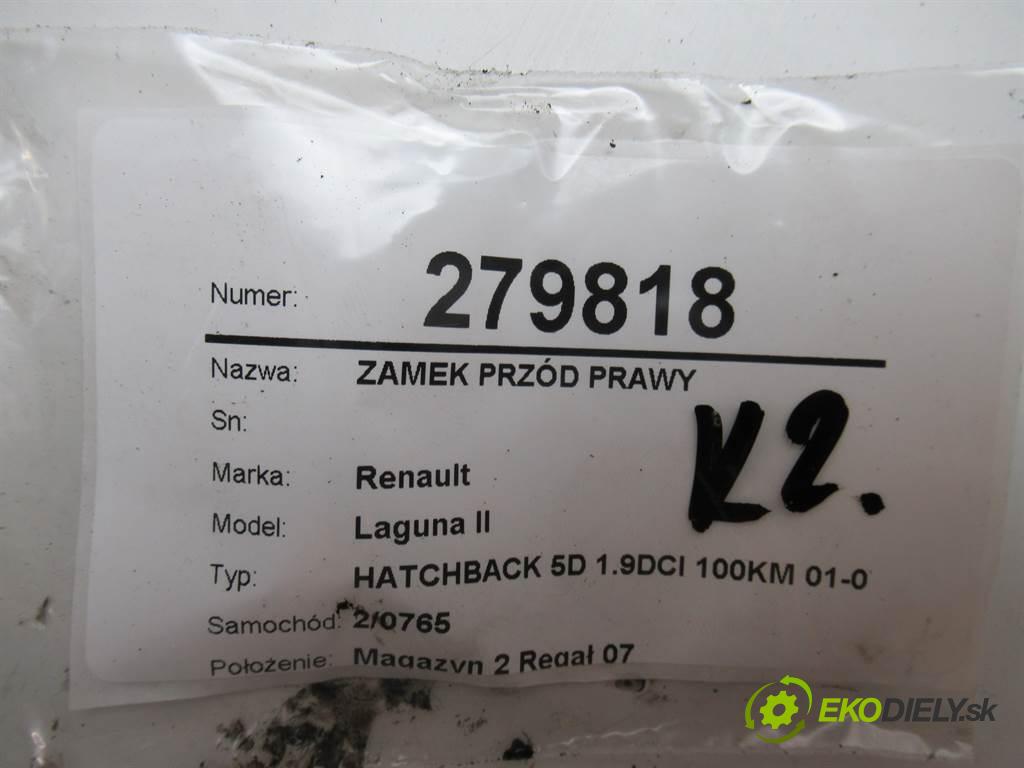 Renault Laguna II  2001 74 kW HATCHBACK 5D 1.9DCI 100KM 01-07 1900 zámok přední část pravý