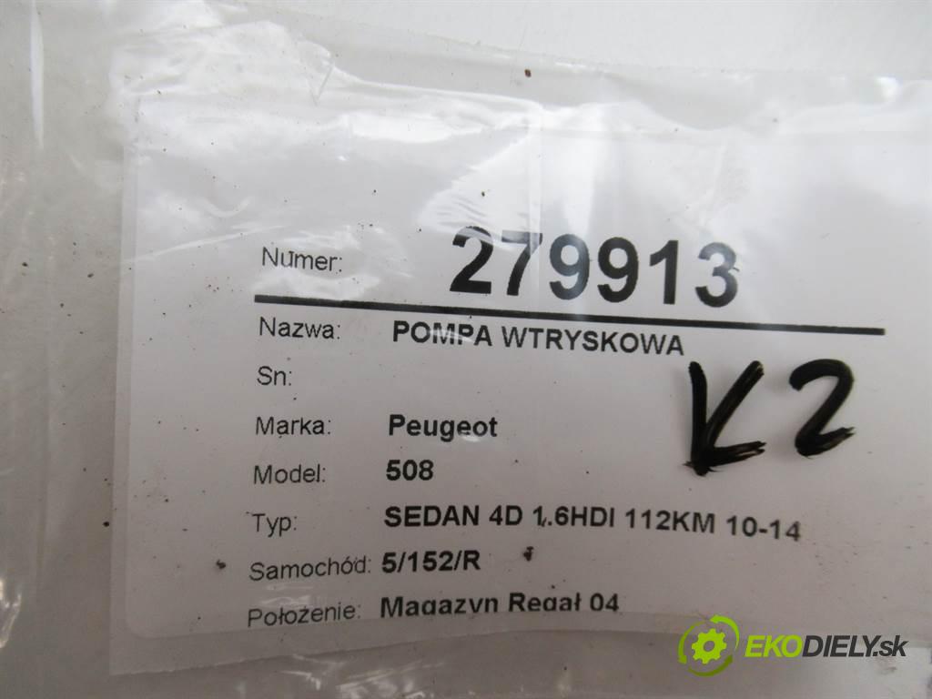 Peugeot 508  2011  SEDAN 4D 1.6HDI 112KM 10-14 1560 Pumpa vstrekovacia 9684778280 (Vstrekovacie čerpadlá)