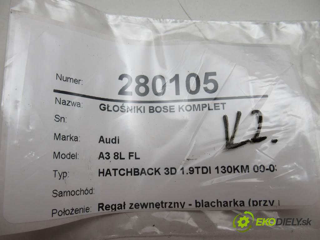 Audi A3 8L FL    HATCHBACK 3D 1.9TDI 130KM 00-03  reproduktory Bose - 8L0035381H 8D0035412A
