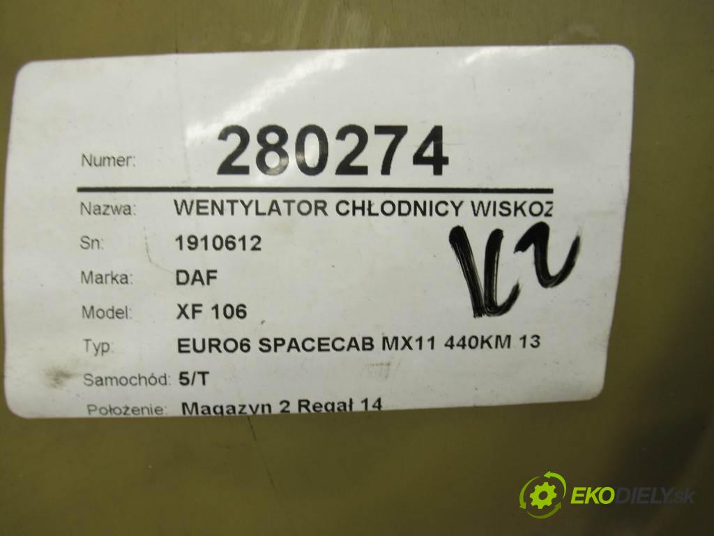 DAF XF 106  2013  EURO6 SPACECAB MX11 440KM 13- 11000 Ventilátor chladiča Viskospojka 1910612 (Ventilátory)