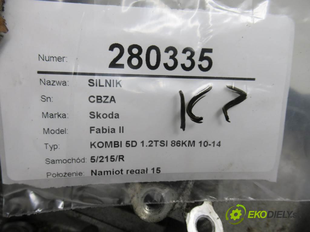 Skoda Fabia II  2010 63KW KOMBI 5D 1.2TSI 86KM 10-14 1197 Motor CBZA (Motory (kompletné))
