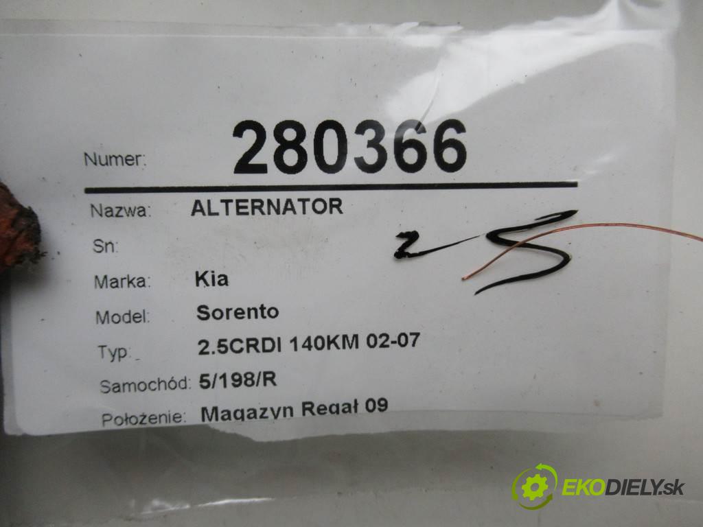 Kia Sorento  2006 103 kW 2.5CRDI 140KM 02-07 2500 Alternátor 37300-4A112 (Alternátory)