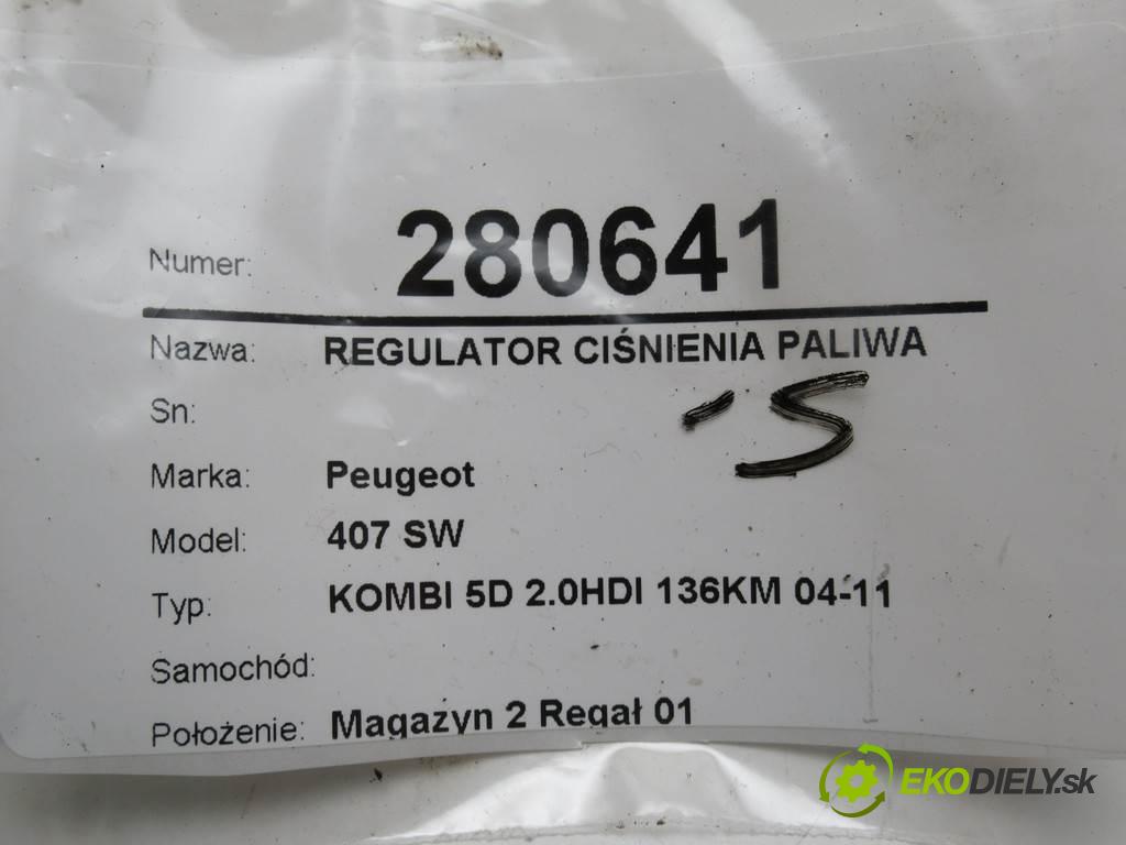 Peugeot 407 SW    KOMBI 5D 2.0HDI 136KM 04-11  Regulátor tlaku paliva 13150352 (Ostatné)