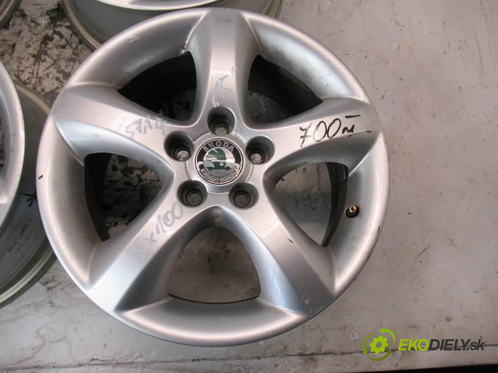 Skoda     15 6J 5X100 ET43  disky hliníkové - 15  (Hliníkové)
