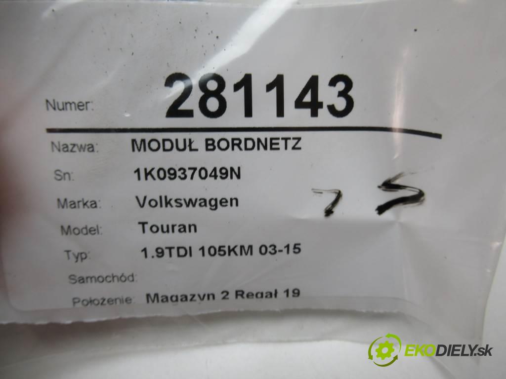 Volkswagen Touran    1.9TDI 105KM 03-15  modul BORDNETZ 1K0937049N (Ostatní)