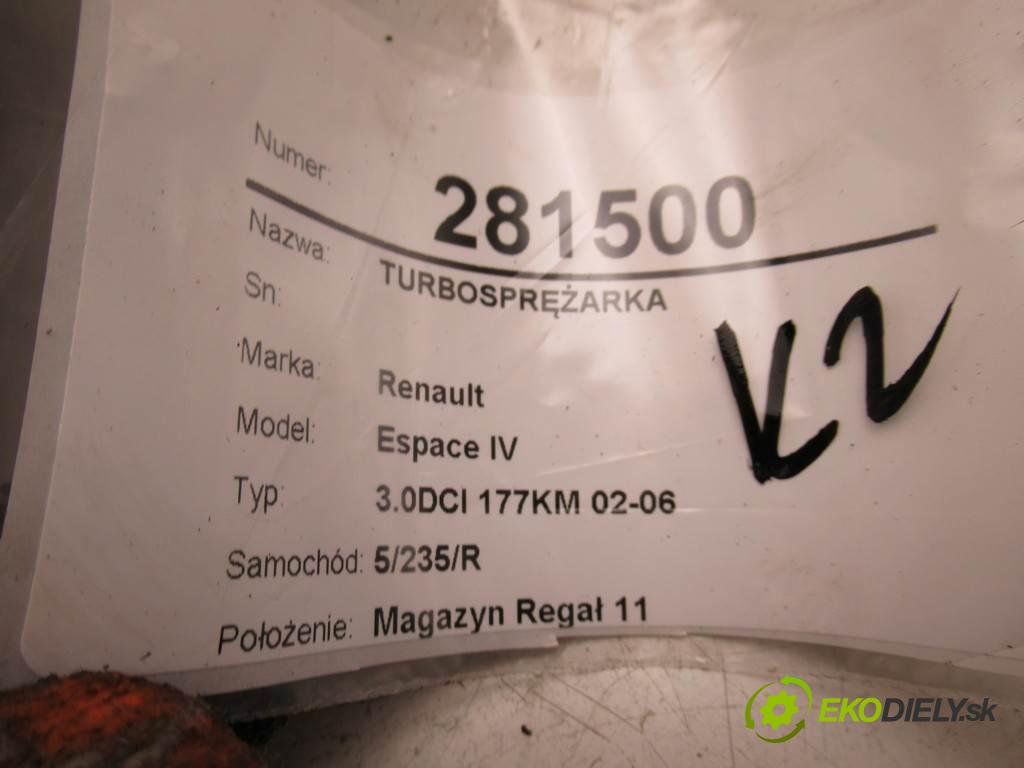Renault Espace IV  2004 130kw 3.0DCI 177KM 02-06 3000 Turbodúchadlo,turbo 8972409267 (Turbodúchadlá (kompletné))