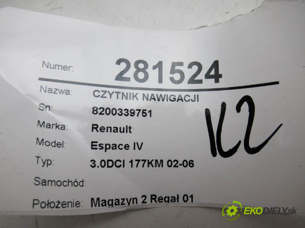 Renault Espace IV    3.0DCI 177KM 02-06  CZYTNIK navigácie 8200339751 (Ostatné)