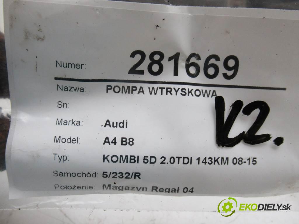 Audi A4 B8  2010  KOMBI 5D 2.0TDI 143KM 08-15 2000 pumpa vstřikovací 0445010507 03L130755 (Vstřikovací čerpadla)