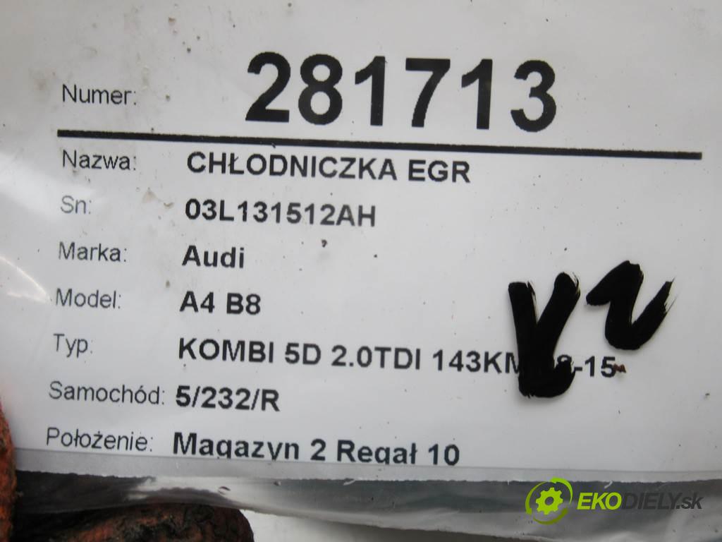 Audi A4 B8  2010  KOMBI 5D 2.0TDI 143KM 08-15 2000 Chladič EGR 03L131512AH (EGR ventily)