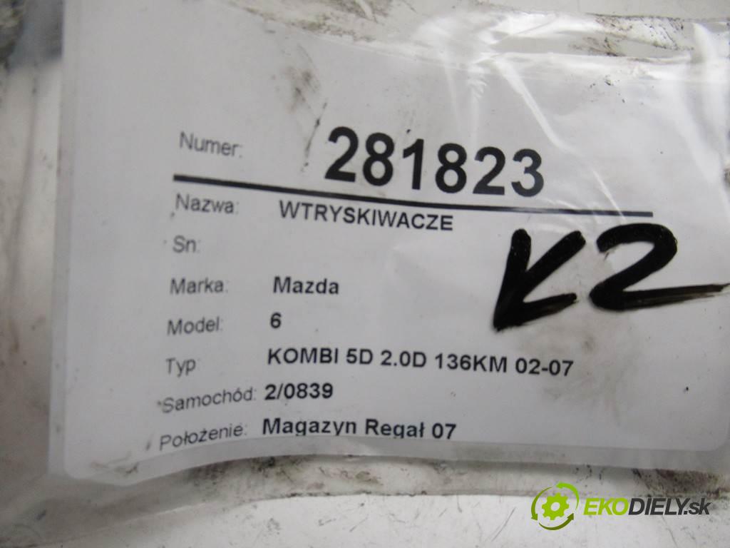 Mazda 6  2004 100 kW KOMBI 5D 2.0D 136KM 02-07 2000 Vstrekovacie ventily 13H50A (Vstrekovacie ventily)