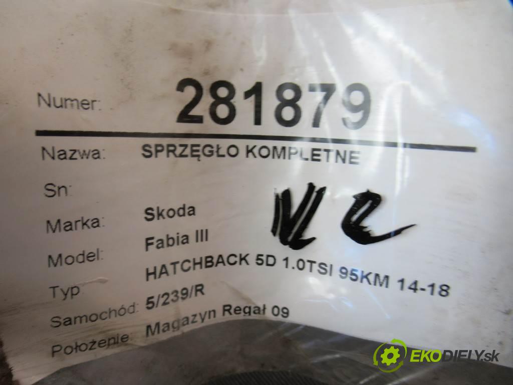 Skoda Fabia III  2018  HATCHBACK 5D 1.0TSI 95KM 14-18 1000 Spojková sada (bez ložiska) komplet CHZB (Kompletné sady (bez ložiska))