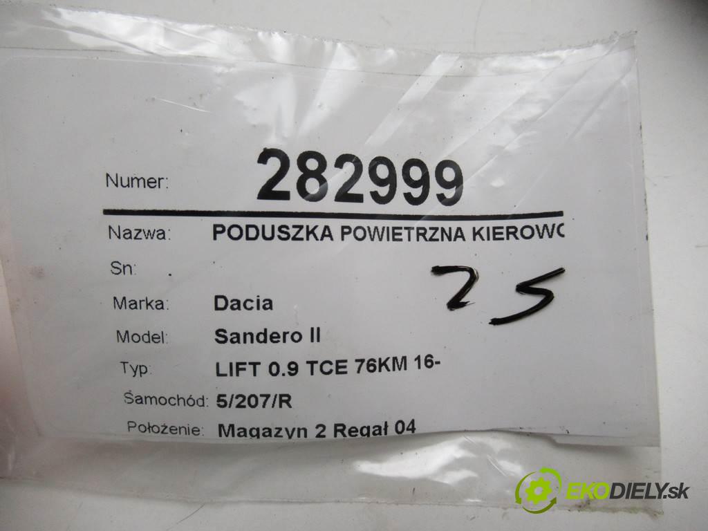 Dacia Sandero II  2017 66KW LIFT 0.9 TCE 76KM 16- 900 AirBag - volantu 985701142R (Airbagy)