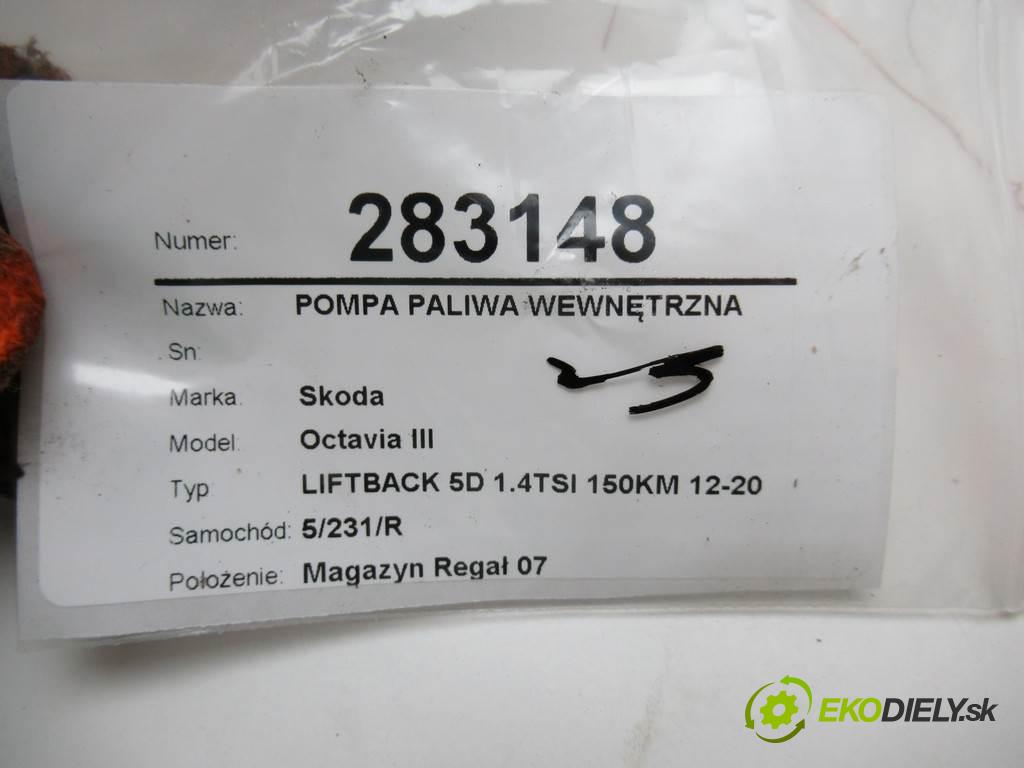 Skoda Octavia III  2016 110 kW LIFTBACK 5D 1.4TSI 150KM 12-20 1400 pumpa paliva vnitřní 5Q0919051BF (Palivové pumpy, čerpadla)