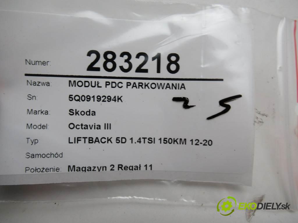 Skoda Octavia III    LIFTBACK 5D 1.4TSI 150KM 12-20  modul PDC - 5Q0919294K (Ostatní)