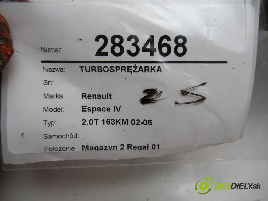 Renault Espace IV    2.0T 163KM 02-06  Turbodúchadlo,turbo 8200054417 (Turbodúchadlá (kompletné))