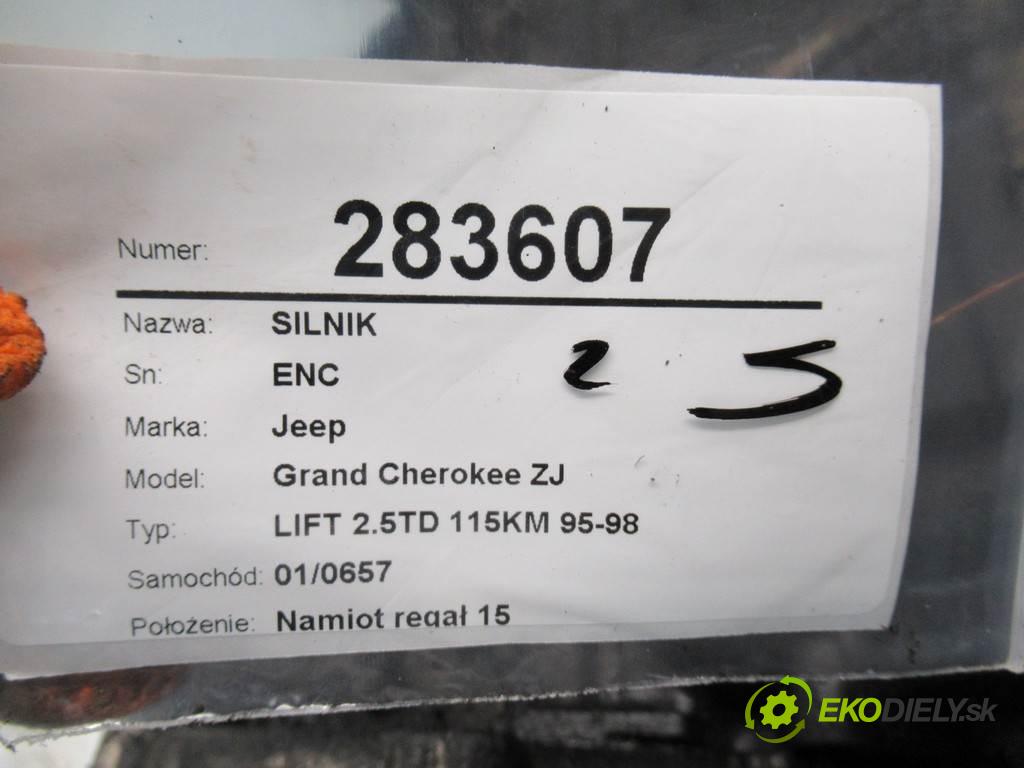 Jeep Grand Cherokee ZJ  1998 85 kw LIFT 2.5TD 115KM 95-98 2500 Motor ENC VM61B (Motory (kompletné))