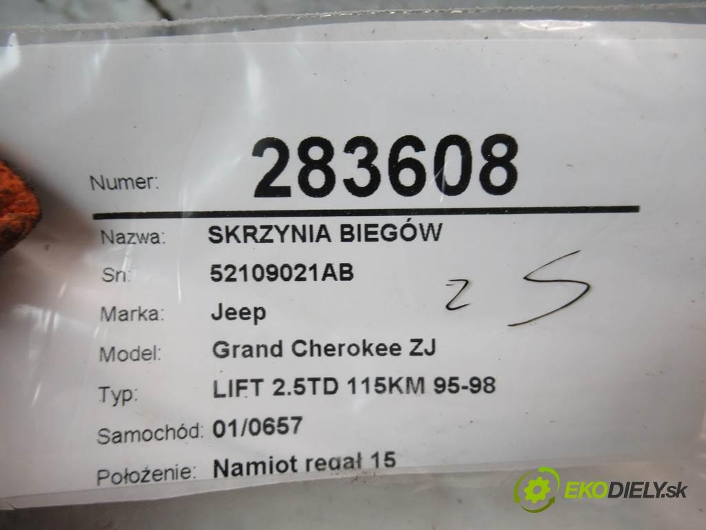 Jeep Grand Cherokee ZJ  1998 85 kw LIFT 2.5TD 115KM 95-98 2500 Prevodovka - 52109021AB (Prevodovky)