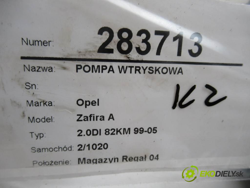 Opel Zafira A  2000 60kw 2.0DI 82KM 99-05 2000 Pumpa vstrekovacia X20DTL (Vstrekovacie čerpadlá)