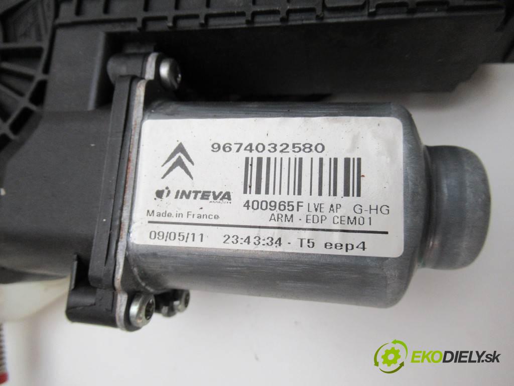 Citroen C4 Picasso  2011 82 kW 1.6HDI 112KM 06-13 1600 mechanismus okna přední část levý 9674032580