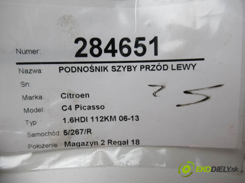 Citroen C4 Picasso  2011 82 kW 1.6HDI 112KM 06-13 1600 mechanismus okna přední část levý 9674032580