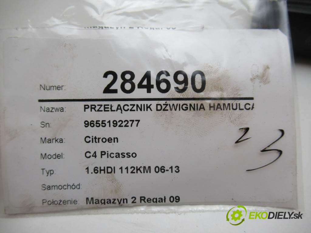 Citroen C4 Picasso    1.6HDI 112KM 06-13  Prepínač Kulisa brzdy ručnej brzdy 9655192277