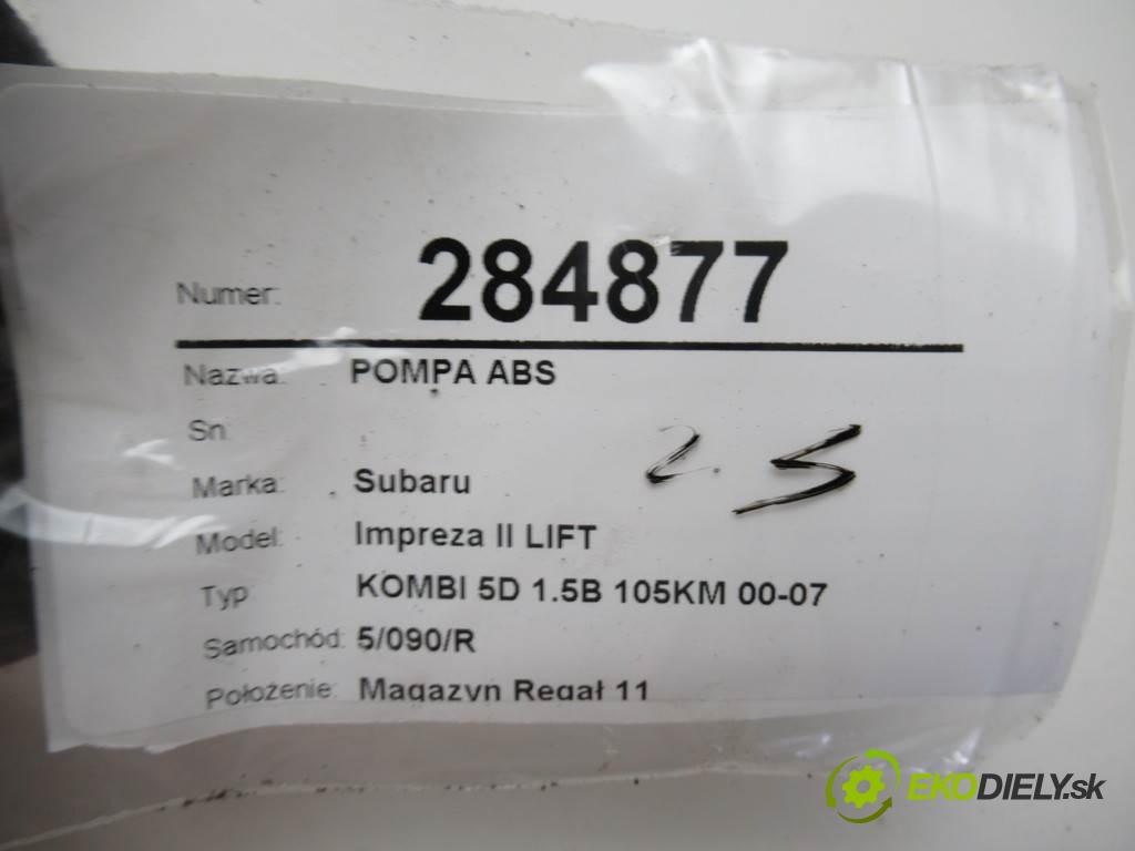 Subaru Impreza II LIFT  2007 77 kW KOMBI 5D 1.5B 105KM 00-07 1500 Pumpa ABS 0265800506 0265231698 (Pumpy ABS)
