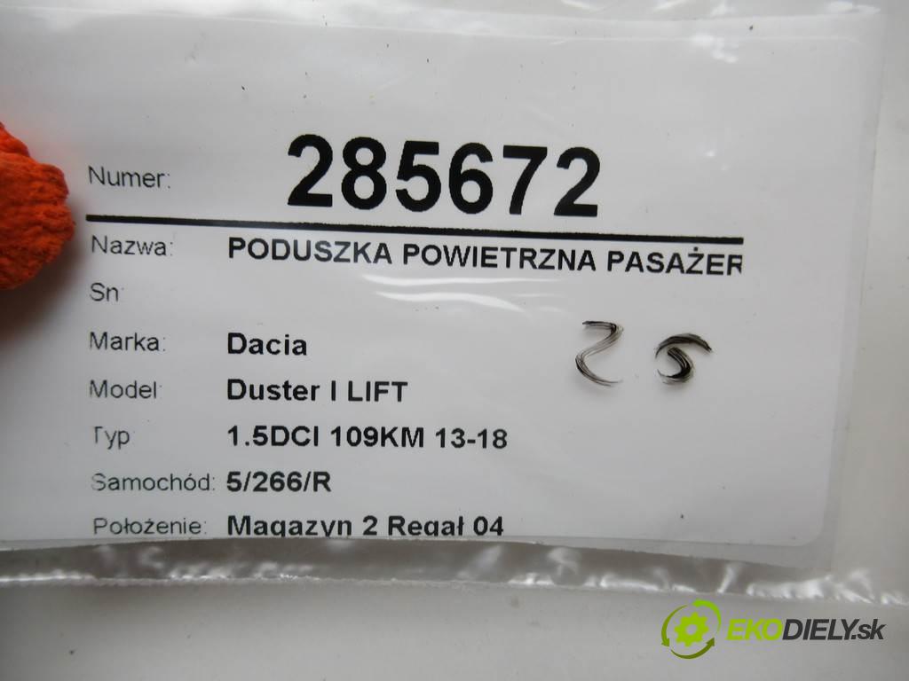 Dacia Duster I LIFT  2014 80 kW 1.5DCI 109KM 13-18 1500 AirBag spolujazdca 985257447R (Airbagy)