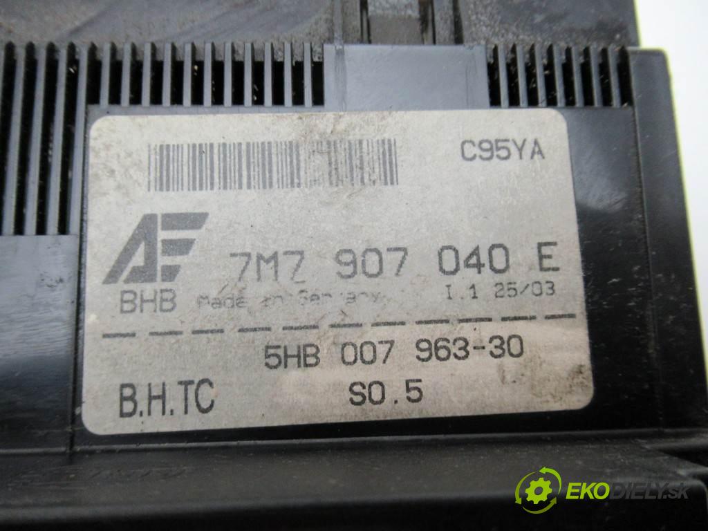Seat Alhambra LIFT  2003 96 kW 1.9TDI 130KM 00-10 1900 Panel ovládania kúrenia 7M7907040E (Prepínače, spínače, tlačidlá a ovládače kúrenia)