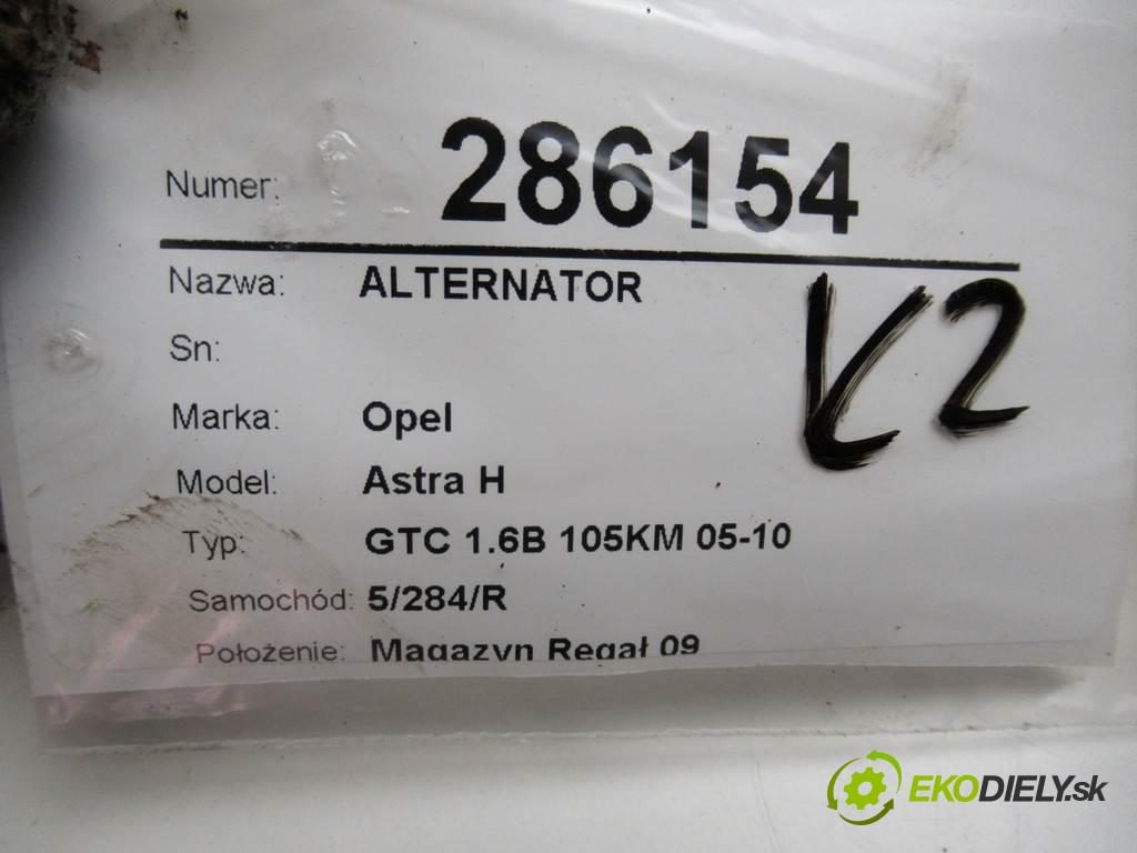 Opel Astra H  2005 77 kW GTC 1.6B 105KM 05-10 1600 Alternátor 55556067 (Alternátory)