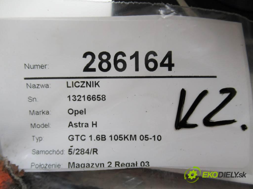 Opel Astra H  2005 77 kW GTC 1.6B 105KM 05-10 1600 Prístrojovka 13216658 (Prístrojové dosky, displeje)