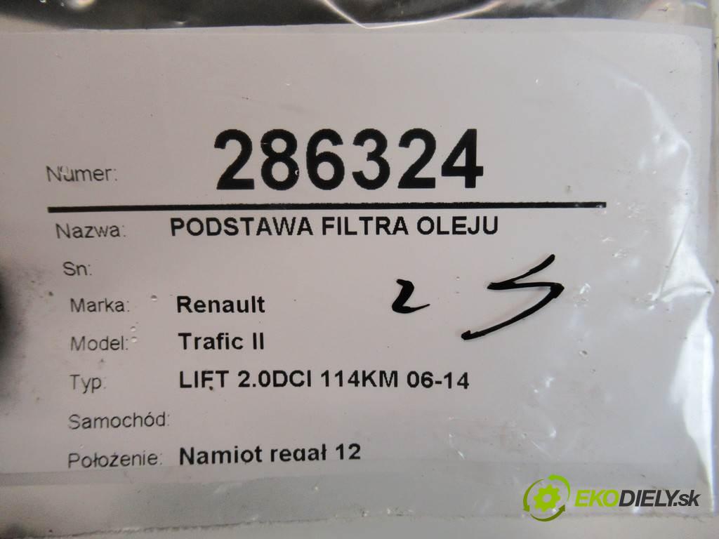 Renault Trafic II    LIFT 2.0DCI 114KM 06-14  obal filtra oleje  (Kryty filtrů oleje)