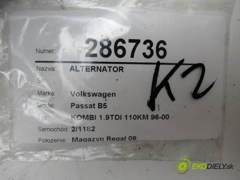 Volkswagen Passat B5  1998 81 kW KOMBI 1.9TDI 110KM 96-00 1900 Alternátor 028903028 (Alternátory)