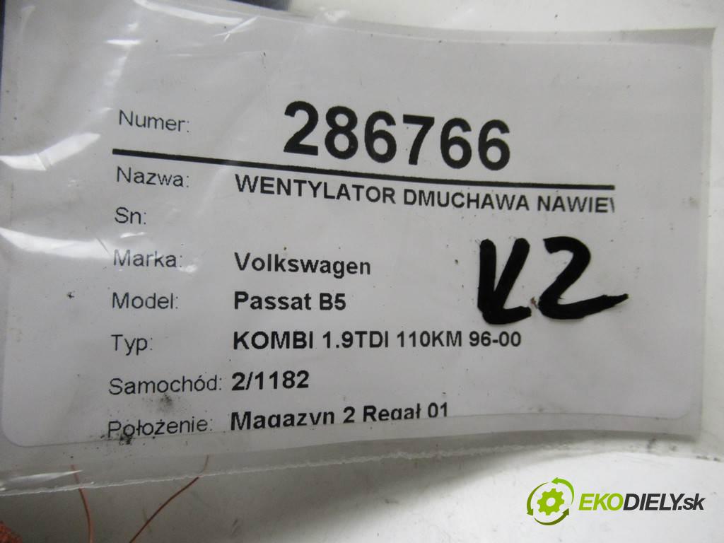 Volkswagen Passat B5  1998 81 kW KOMBI 1.9TDI 110KM 96-00 1900 ventilátor topení 8D1820021 (Ventilátory topení)