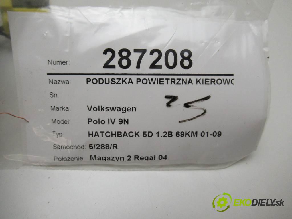 Volkswagen Polo IV 9N  2007 51 kW HATCHBACK 5D 1.2B 69KM 01-09 1200 AirBag volantu 6Q0880201AC (Airbagy)