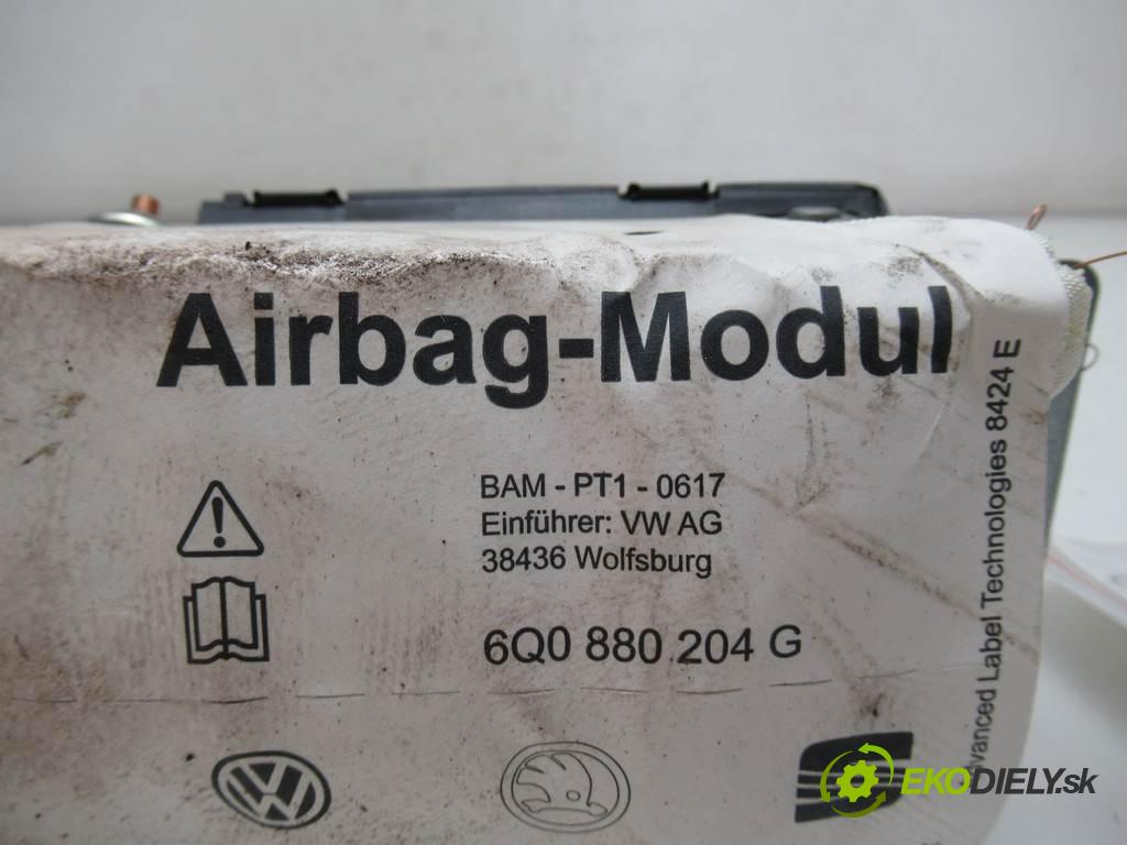 Volkswagen Polo IV 9N  2007 51 kW HATCHBACK 5D 1.2B 69KM 01-09 1200 AirBag spolujazdca 6Q0880204G (Airbagy)