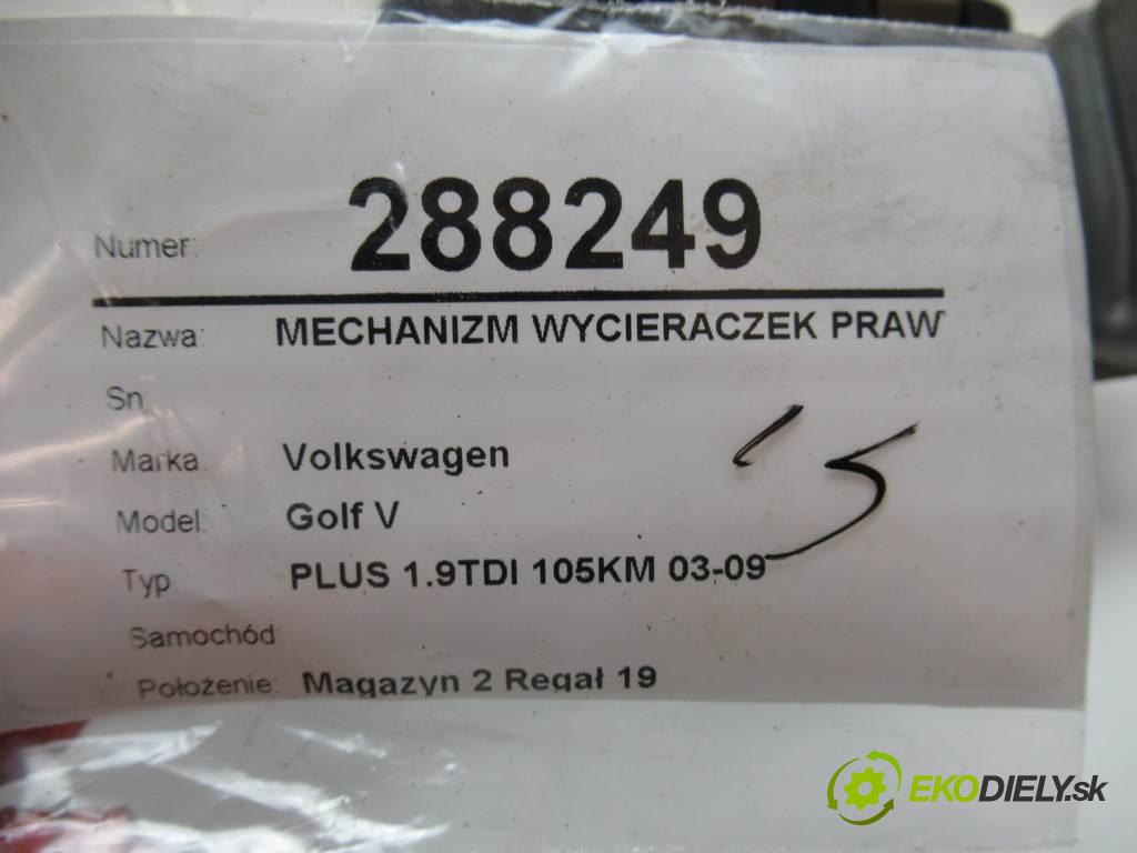 Volkswagen Golf V    PLUS 1.9TDI 105KM 03-09  mechanismus stěračů pravý přední část 5M0955120D