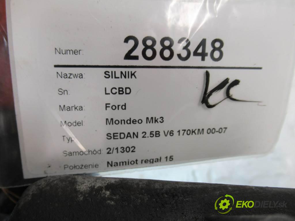 Ford Mondeo Mk3  2001 125 kW SEDAN 2.5B V6 170KM 00-07 2600 Motor LCBD (Motory (kompletné))