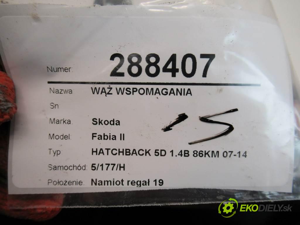 Skoda Fabia II  2014 63 kW HATCHBACK 5D 1.4B 86KM 07-14 1400 hadica servočerpadlo  (Rúrky, hadice servočerpadla)